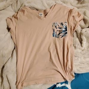 A pink tee